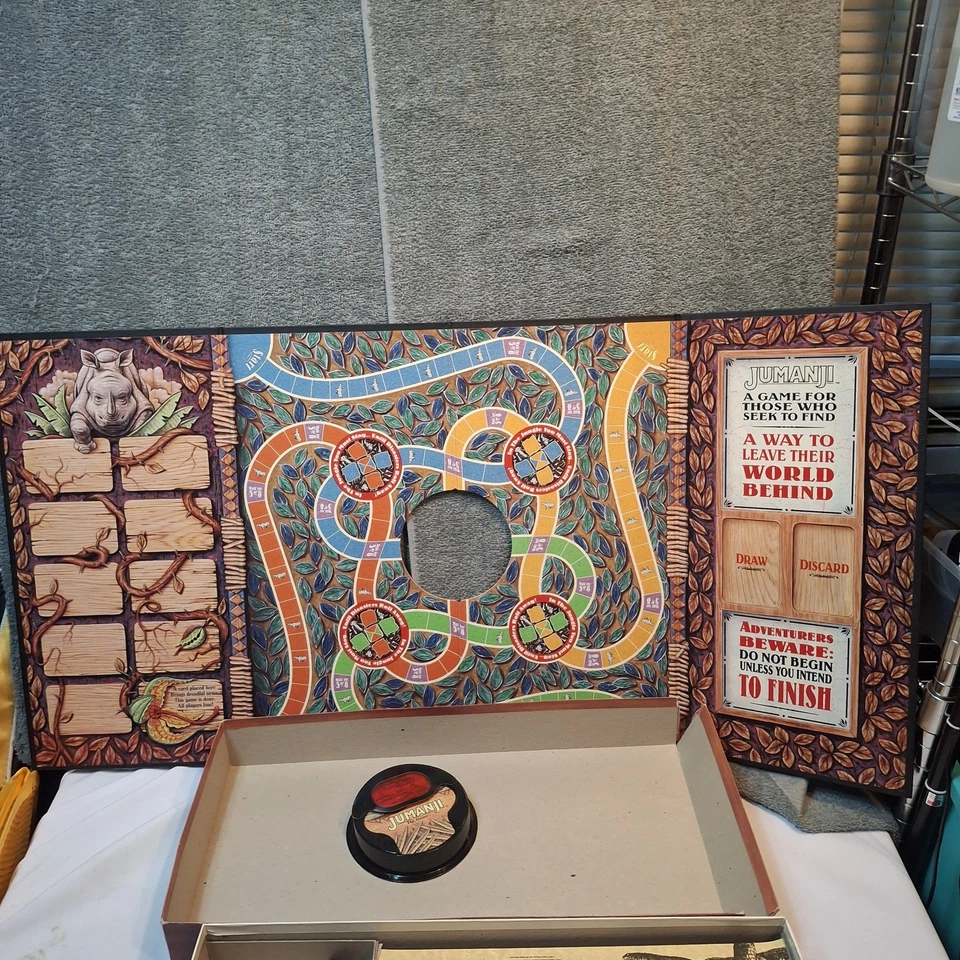 Jumanji Board Game Milton Bradley 2-4 Players Ages 8+ Robin Williams Movie 1995 - Image 2 of 4
