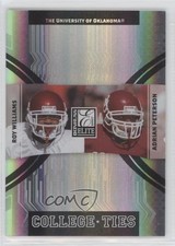 2007 Donruss Elite College Ties Black /200 Roy Williams Adrian Peterson g2u