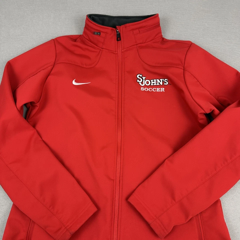 Chaqueta St. John’s Mujer Mediana Roja Campeona Sudadera NCAA Baloncesto Bolsillos M * Foto 2 de 4
