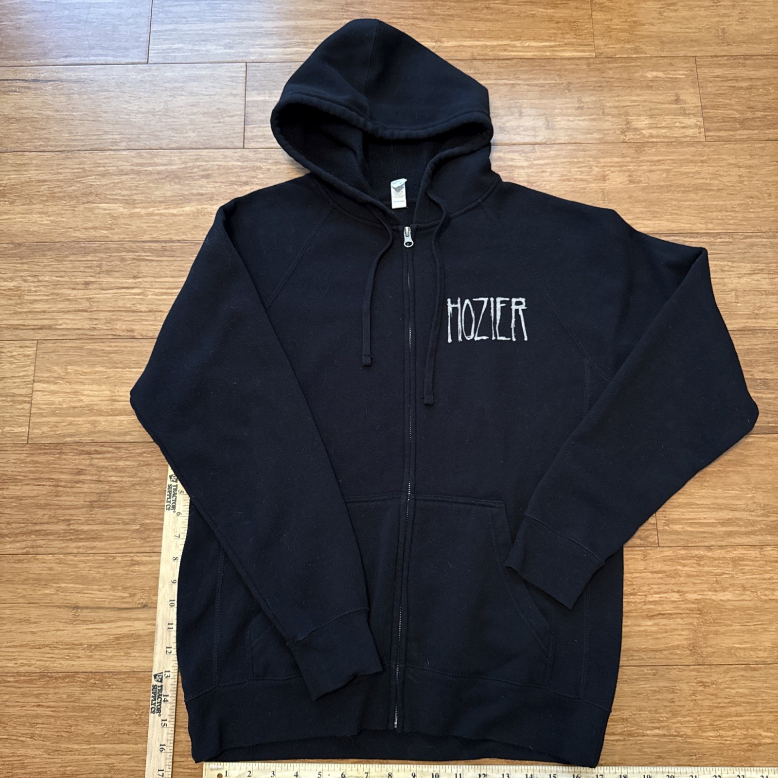Hozier Merch Hoodie Mens Medium Full Zip Black Music “Wasteland, Baby!”