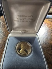 Moneta Dollaro Australiano 1984 prima emissione prova in scatola originale. No Restituzioni Venduto così com'è