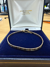 Vintage Italian 9ct Yellow Gold Box Chain Adjustable Bracelet