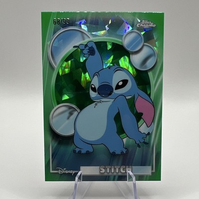 2026 Topps Chrome Sapphire Disney Stitch Green Refractor 68/99 #150