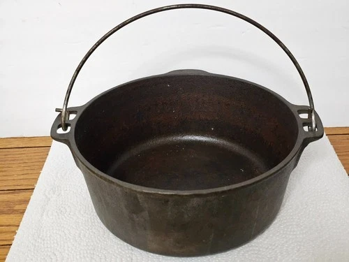 Vintage Dual Logo Wagner Ware Griswold Dutch Oven Stock Pot 5 Qt. No Lid