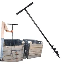 Compost Stirring Tool 45.6 inch Compost Turning Tool Outdoor Manual Composting 