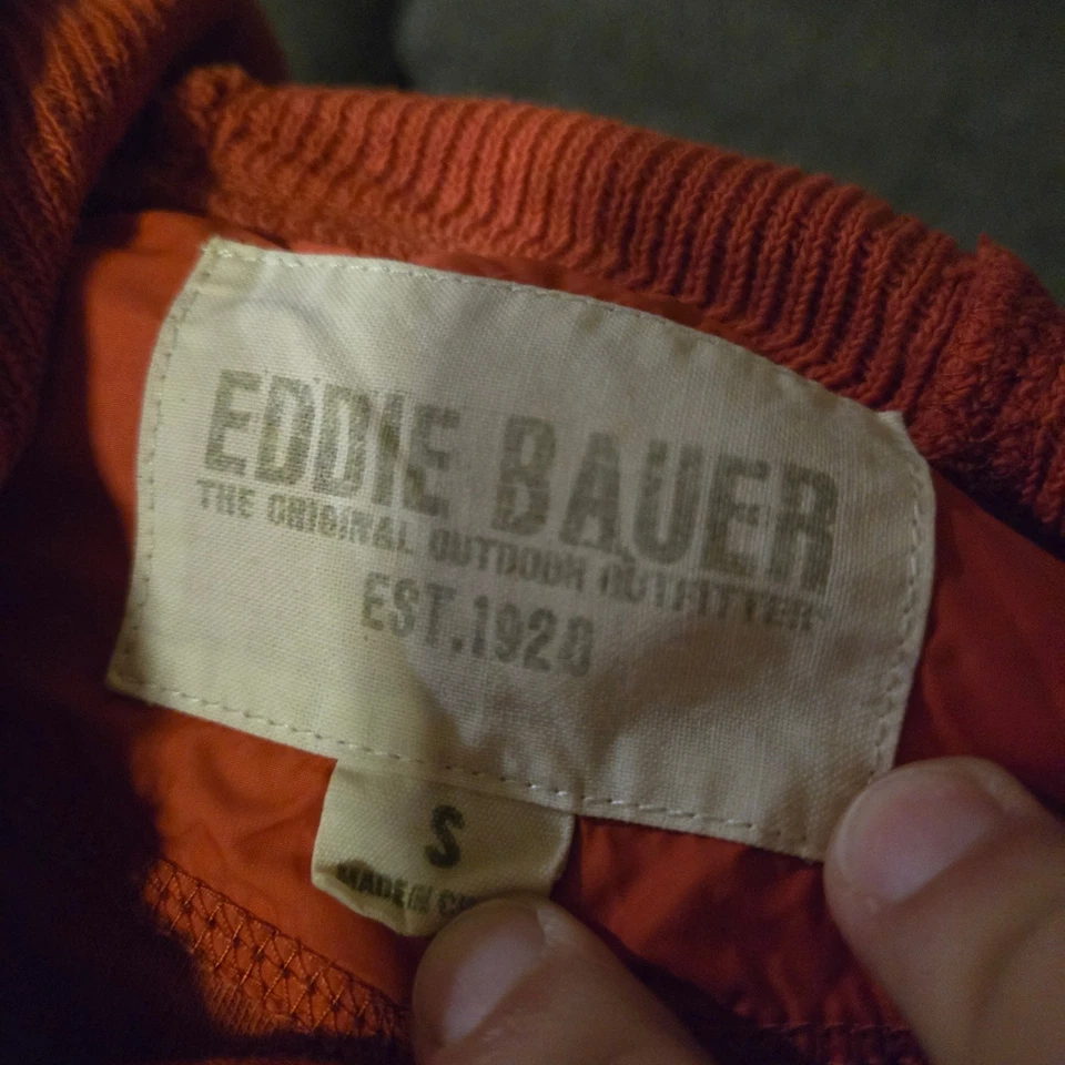 Sudadera con Capucha para Mujer Eddie Bauer Pequeña Naranja Óxido Algodón Pullover Sudadera Foto 3 de 4