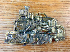 Train Belt Buckle The Great American Buckle Company Locomotive 1981 Vintage