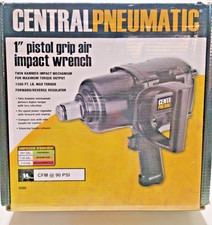 CENTRAL PNEUMATIC 1" PISTOL GRIP IMPACT WRENCH, #62355, 1500 FT-LBs, 90 PSI, (B6