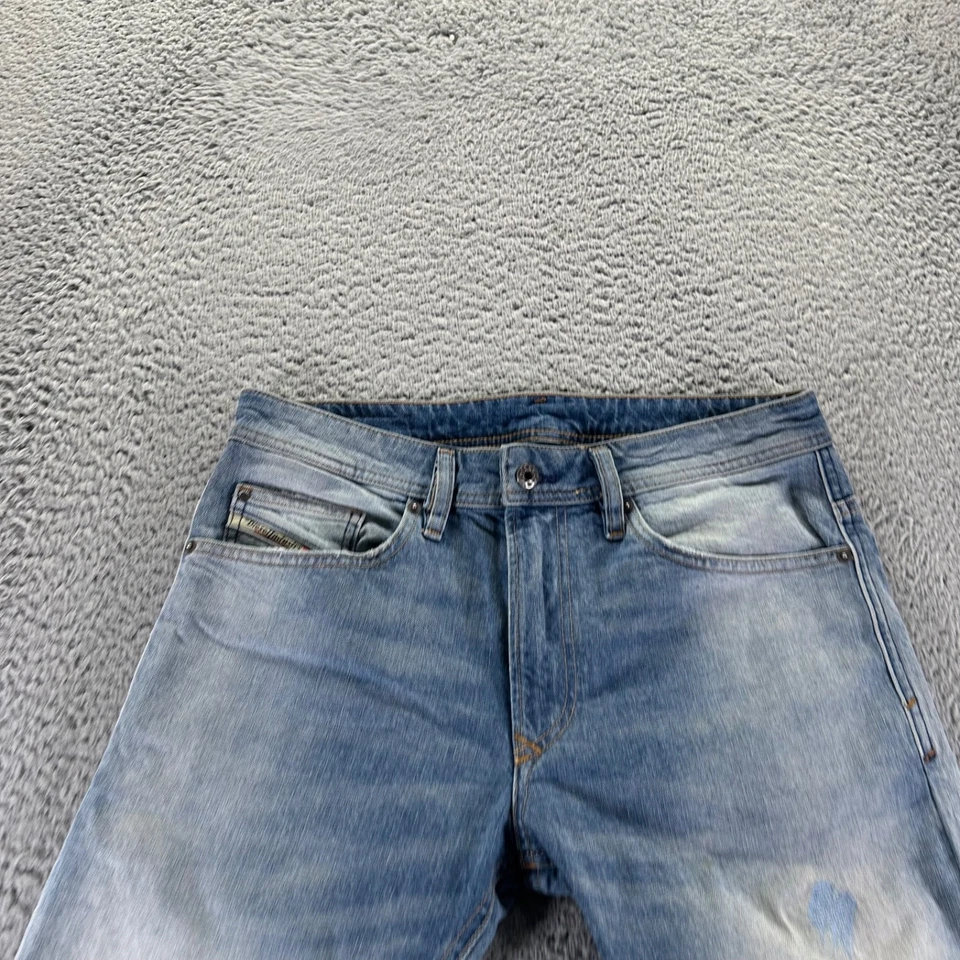 Pantalones Cortos Diesel Denim Para Hombre Talla 30 Azul Medio Lavado Algodón Elastizados Calce Ajustado Foto 2 de 4