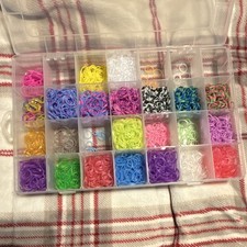 Colorful Loom Rubber Bands Bracelet Making Kit with Storage Box