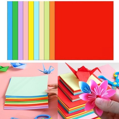 100 Sheets Paper Folding Paper Square Paper Easy Fold Paper for Art and Craft