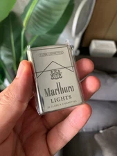 Zippo Marlboro Classic Silver Color Rare Lighter Refillable Windproof