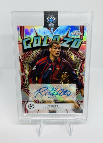 Rivaldo #GA-R — 2023 Topps Chrome UEFA Club Golazo Autograph soccer card