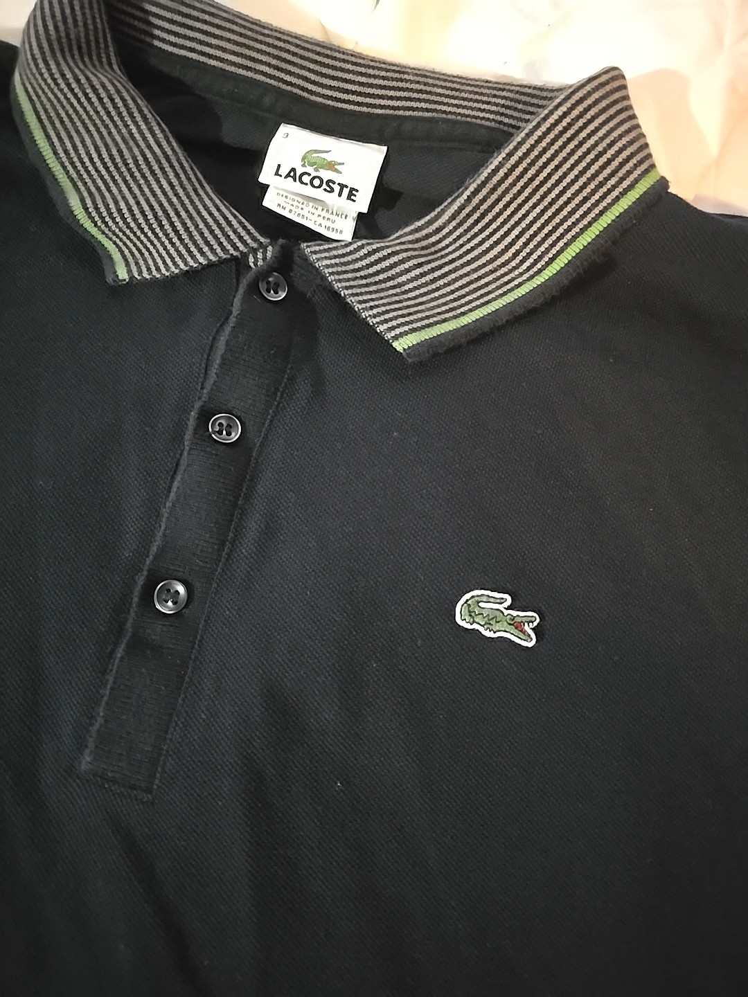 Izod Men's Vintage Polo Shirt XL Golf Short Sleeve AOP Black