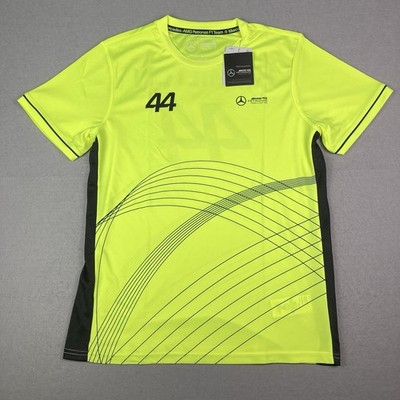 Lewis Hamilton Mercedes-AMG Petronas F1 Men T-Shirt Team Sports Neon Yellow L