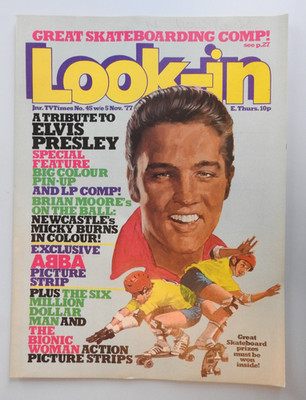 Look-in Magazine #45 - 5th Nov 1977 - Elvis Abba Six Million  Bionic Woman ++