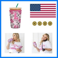 JavaSok Iced Coffee Cold Soda Insulated Neoprene Cup Sleeve She Doesn't Eve...