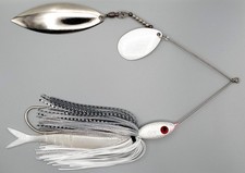 Custom Magnum Spinnerbait ~ Silver Shad with 4.5" trailer ~ 1.5 oz Tandem