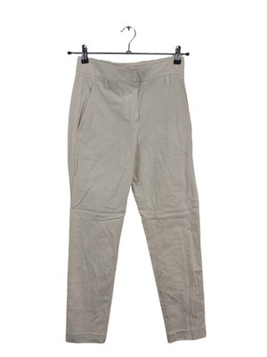 BRUNELLO CUCINELLI Stoffhose Damen Hose Gr. DE 34 wollweiß Casual-Look