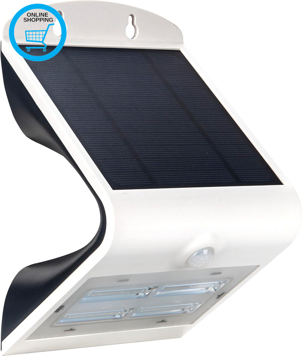 Solar Powered LED Outdoor Wall Light with PIR Motion Sensor, Security Light, Ext