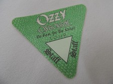 Ozzy Osbourne 1988 No Rest for the Wicked Concert Tour Staff Backstage Pass