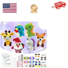 6Pcs Crochet Kit for Beginners, DIY Craft for Adults and Kids, Great Gife for...