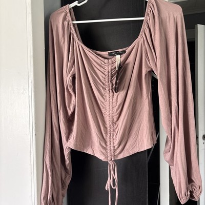 Women's Long Sleeve Final Touch Size Medium Dusty Pink