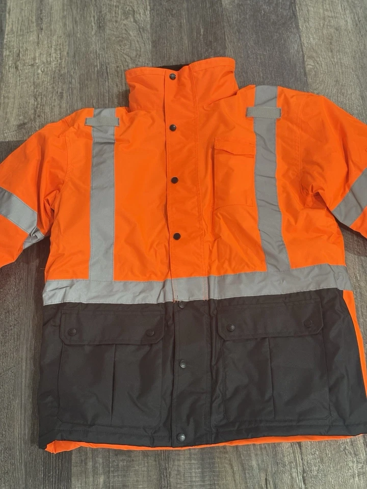 Men’s Glowear High Visibility Reflective  Work Jacket Size Large - Image 3 of 4