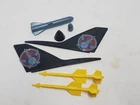 Vintage GI Joe ARAH 1986 Conquest X-30 Rear FINS Missile Nose Bomb Part Lot