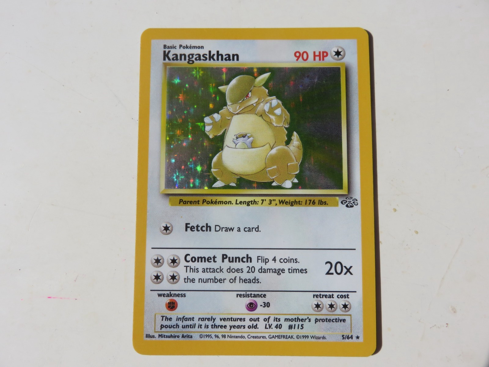 Pokemon Kangaskhan 5/64 Jungle Holo 1999 LP