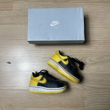 Vintage Nike Air Force 1 TD Low 4C Baby Shoe Black Infant Sneaker 314194-071