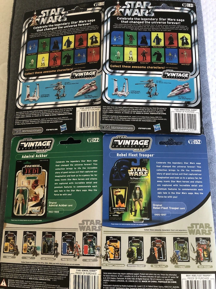 Lote Star Wars Anakin Skywalker, Guardia Real Naboo, Soldado Rebelde, Almirante Ackbar Foto 2 de 4