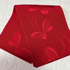 New, unused, jacquard weave, yukata obi, hanhaba obi, red, butterfly pattern,