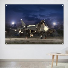 Su-57 Fighter Military Aircraft Wall Art Banner Canvas Print Poster Home Decor