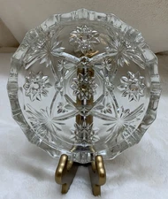 Vintage Crystal Anchor Hocking Clear Glass Ashtray