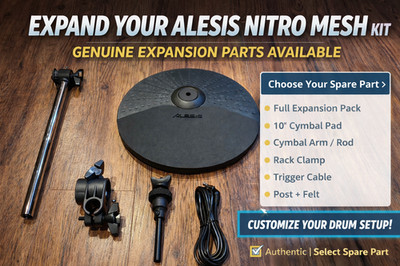 Alesis Nitro Expansion 10'' Becken Pack + Arm/Klemme/Kabel/Unterstützung - Teil wählbar