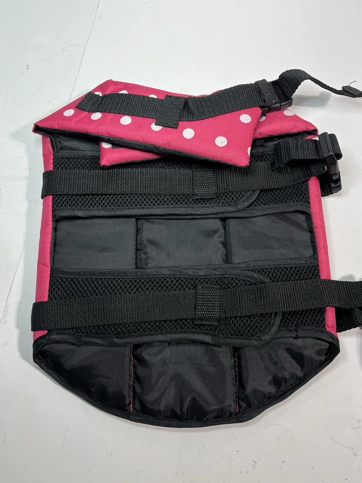 PAWS ABOARD Pink Polka Dot Lifeguard Dog Life Jacket Small 15-20 Lbs New R - Image 2 of 2