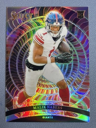 2024 Select Football Malik Nabers Color Wheel RC Silver Prizm Case Hit!! SSP!!