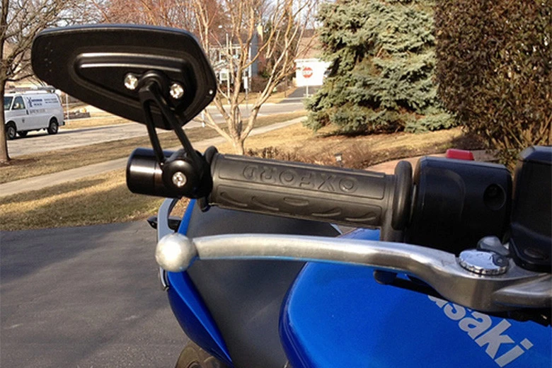 Espejos retrovisores de extremo de barra personalizados negros para motocicleta Kawasaki Z1000 2003-2016 7/8" EE. UU. Foto 4 de 4