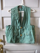 Vintage Morhand Cloth Hunting Vest Green Size M Moore Handley Hardware Co