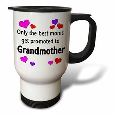 3dRose Only the best moms get promoted to grandmother. 14oz Stainless Steel Trav