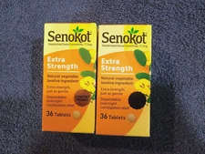 (Lot of 2) New Senokot Extra Strength Natural Vegetable Laxative 