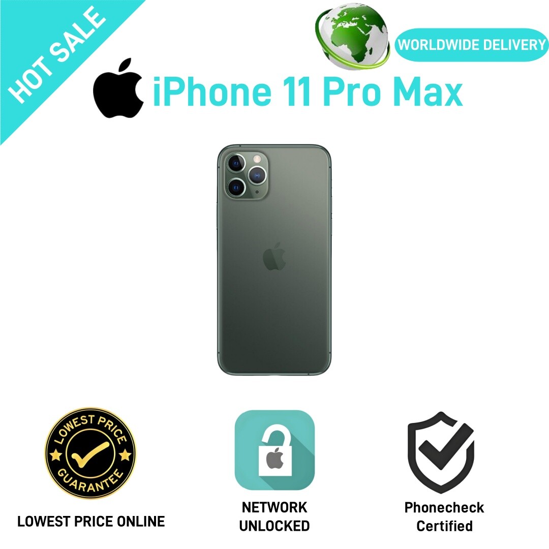 Apple iPhone 11 Pro Max-64GB-6.5'' HD Display Front 12MP Apple iPhone 11 Pro Max-64GB-6.5'' HD Display Front 12MP