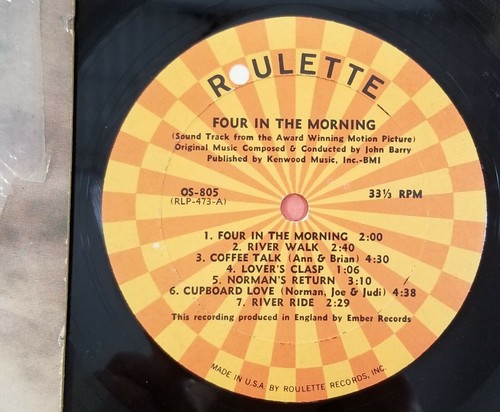 AP) John Barry - Four in the Morning - Roulette Records - Vinyl - OS-805 - Imagen 3 de 8