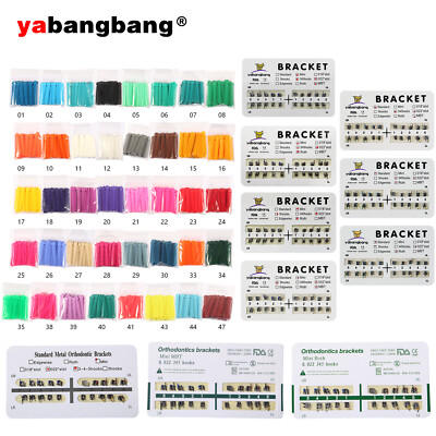 1040pc Dental Orthodontic Ligature Ties Elastic Bands / Brackets Braces Roth/MBT