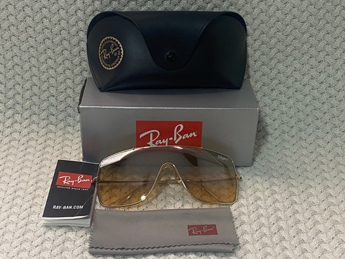 Ray-Ban RB3697 Wings II Sunglasses 9050Y1 Gold Frame Orange Mirrored Silver Lens