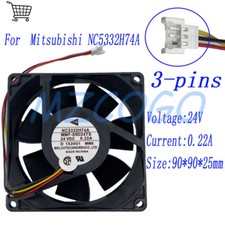 For Mitsubishi NC5332H74A MMF-09D24TS-MM6 24V 0.22A 3-pin 90*90*25mm Cooling Fan