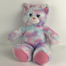 Build A Bear Pastel Swirl Sherbet Kitty Cat 14" Plush Stuffed Animal Toy BAB