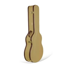 Crossrock Wooden Case fits 17” Archtop Acoustic Jazz Guitars-Vinyl Tweed