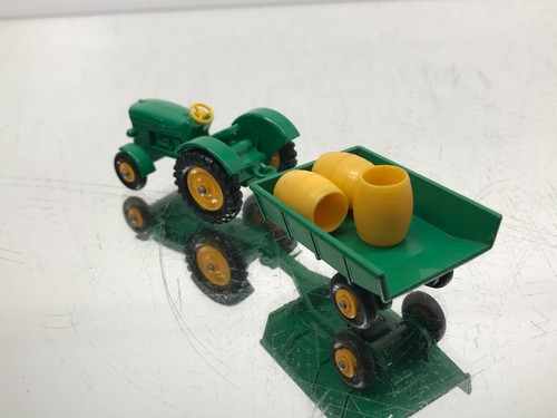 MATCHBOX LESNEY 50+51 JOHN DEERE LANZ 700 TRACTOR+TRAILER -3inch- GOOD - 371 - Imagen 4 de 8